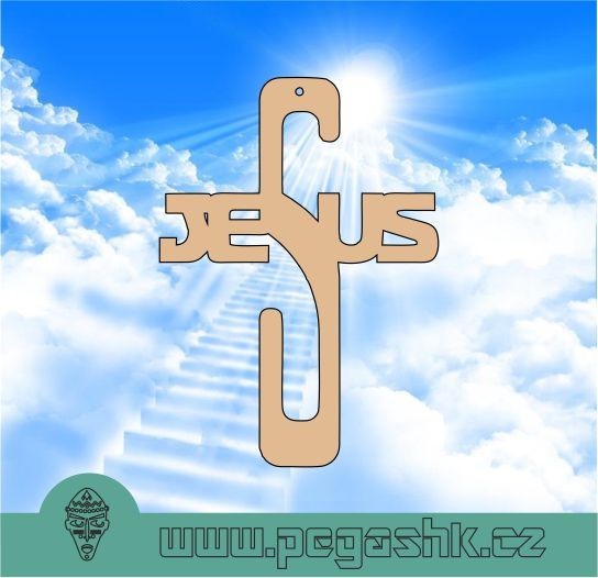 DŘEVĚNÝ KŘÍŽ - JESUS 3 30 cm - Kliknutím na obrázek zavřete